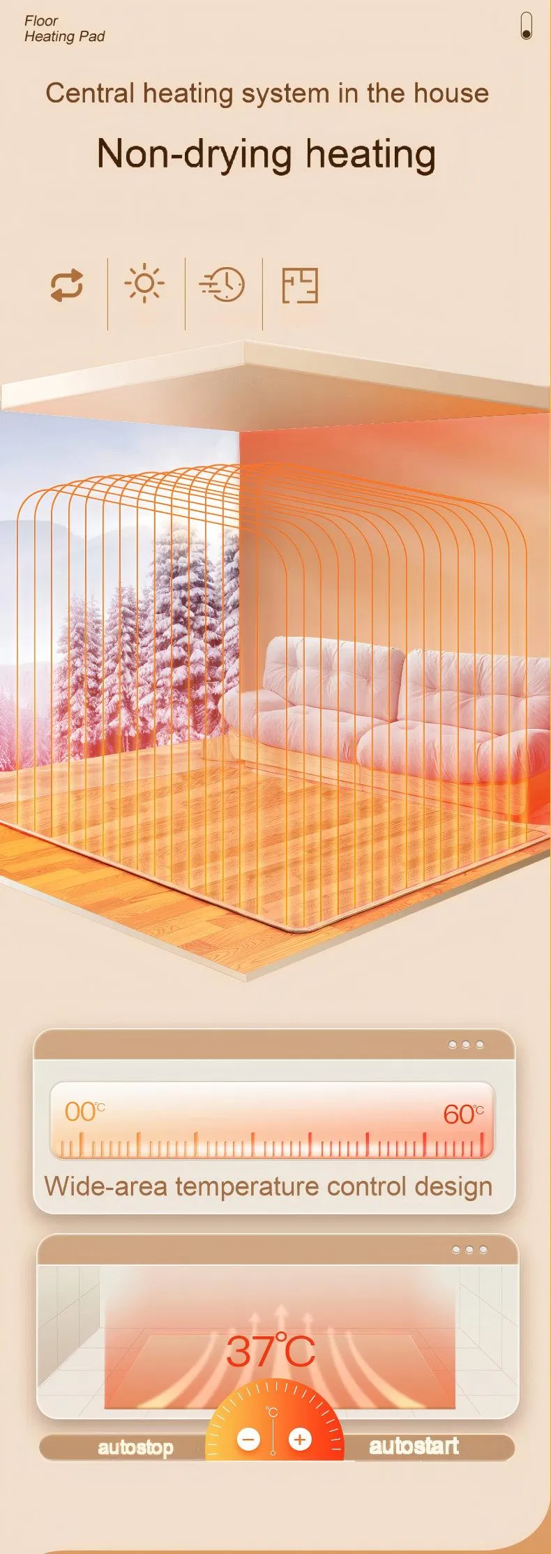 Ultra-Soft Heating Pad with Waterproof Design for Pain Relief