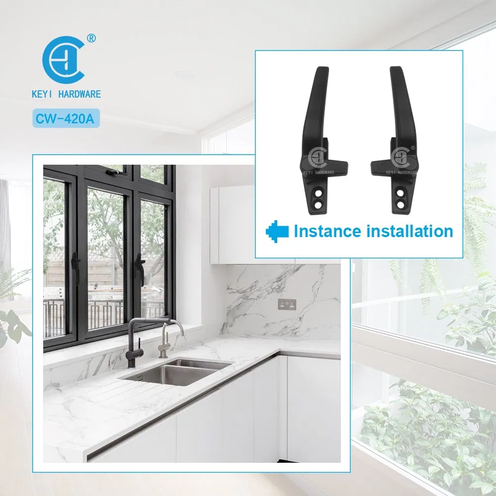 Window Hardware Aluminum Alloy Window Handle Flat Lock Handle