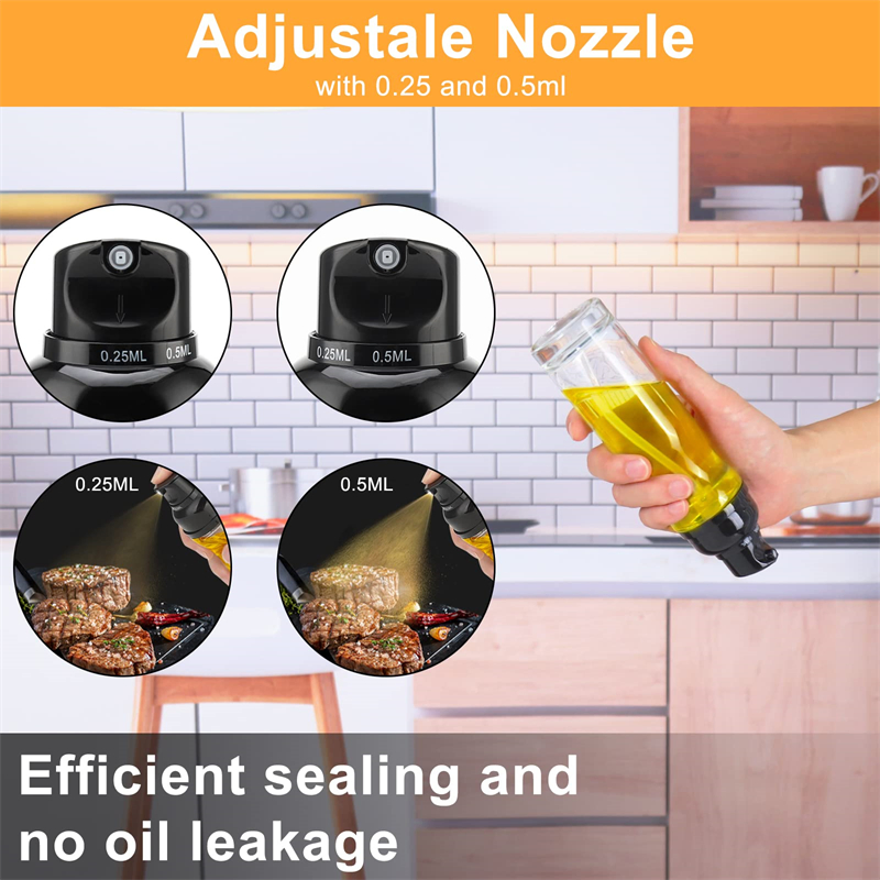 200ml Glass Olive Oil Sprayer for Cooking Oil Dispenser Bottle Spray Mister