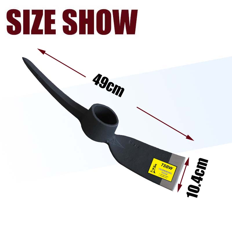 Pico Rail Steel Machine Forged Pickaxe Head Garden Farming Digging Mattock