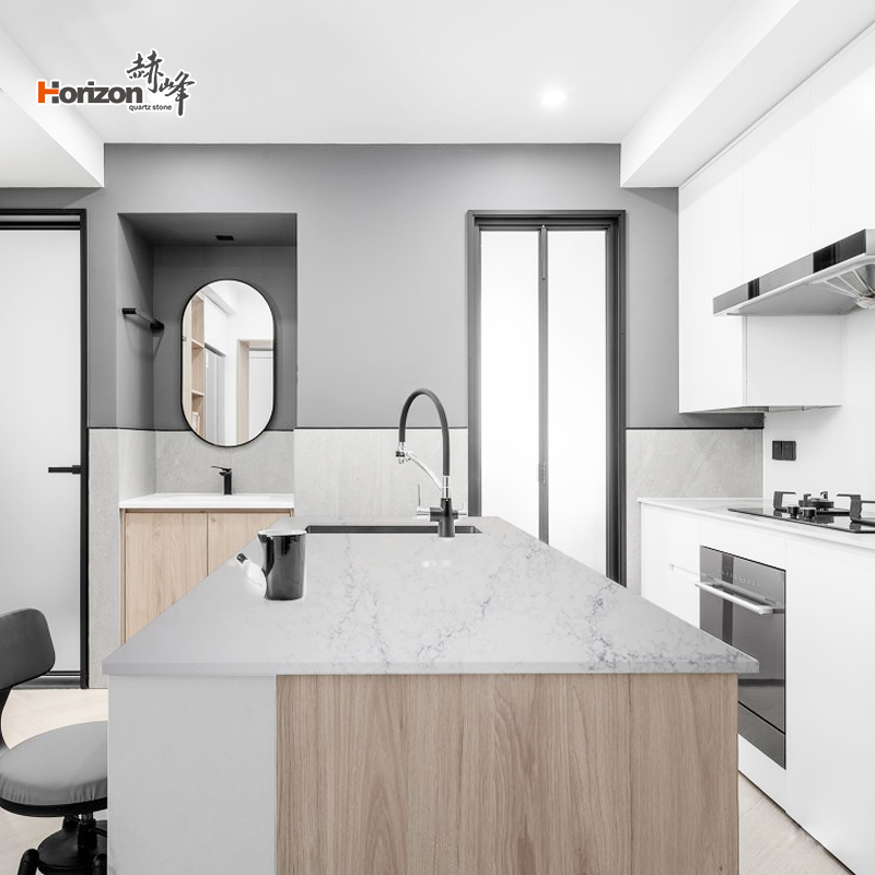 Calacatta 1029 Quartz Slab Artificial Stone Worktop Countertop From Horizon Stone