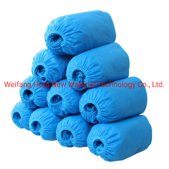 2020 Waterproof Blue Plastic CPE Polyethylene Disposable Shoe Covers