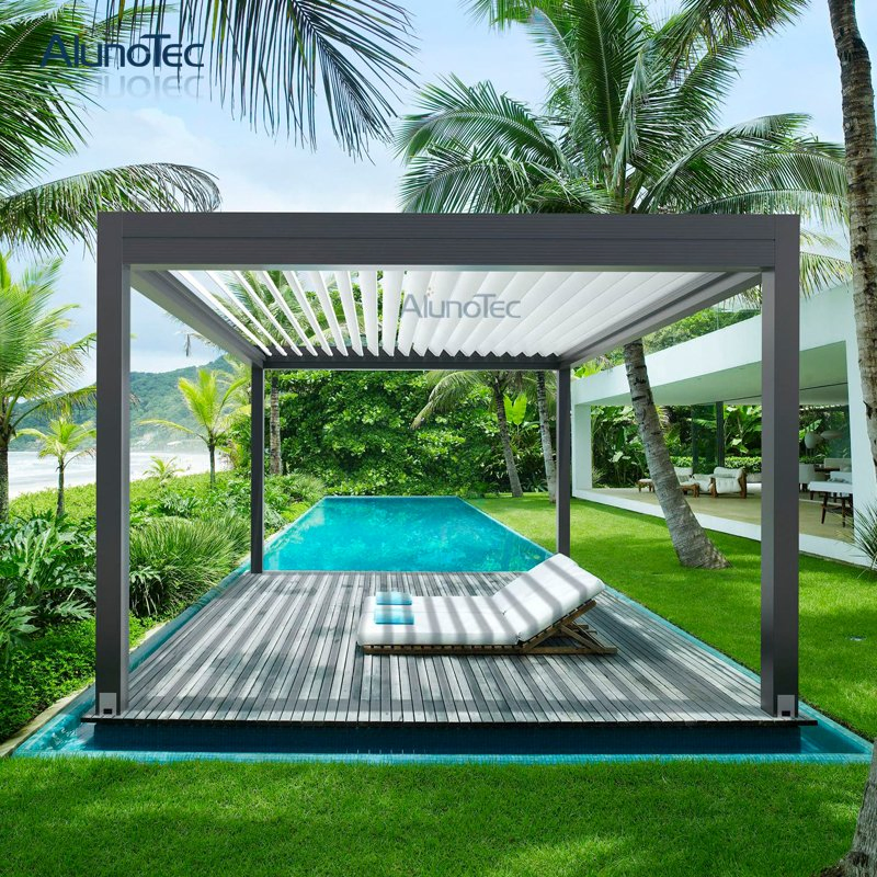 China High Quality Opening Closing Pergola Kits with Zipper Screens