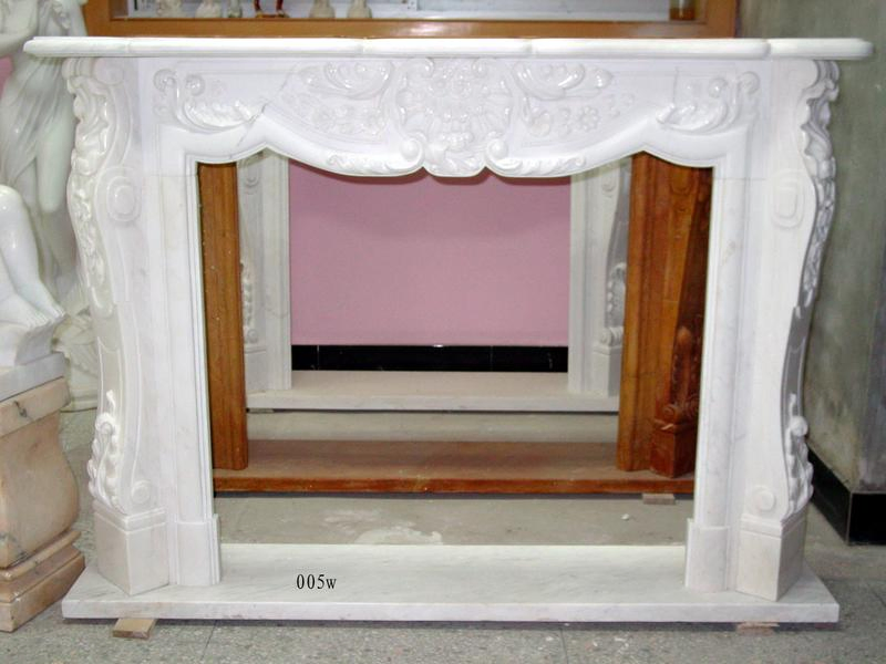 Handcraft Chinese Natural Marble Stone Fireplace Mantel for Interior Decoration