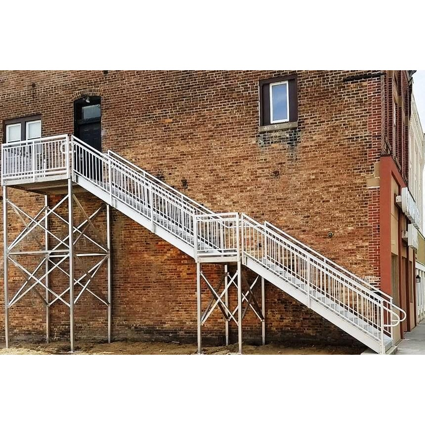 MS043 Prefabricated Steel Stair Metal Staircase For Industry Equipment