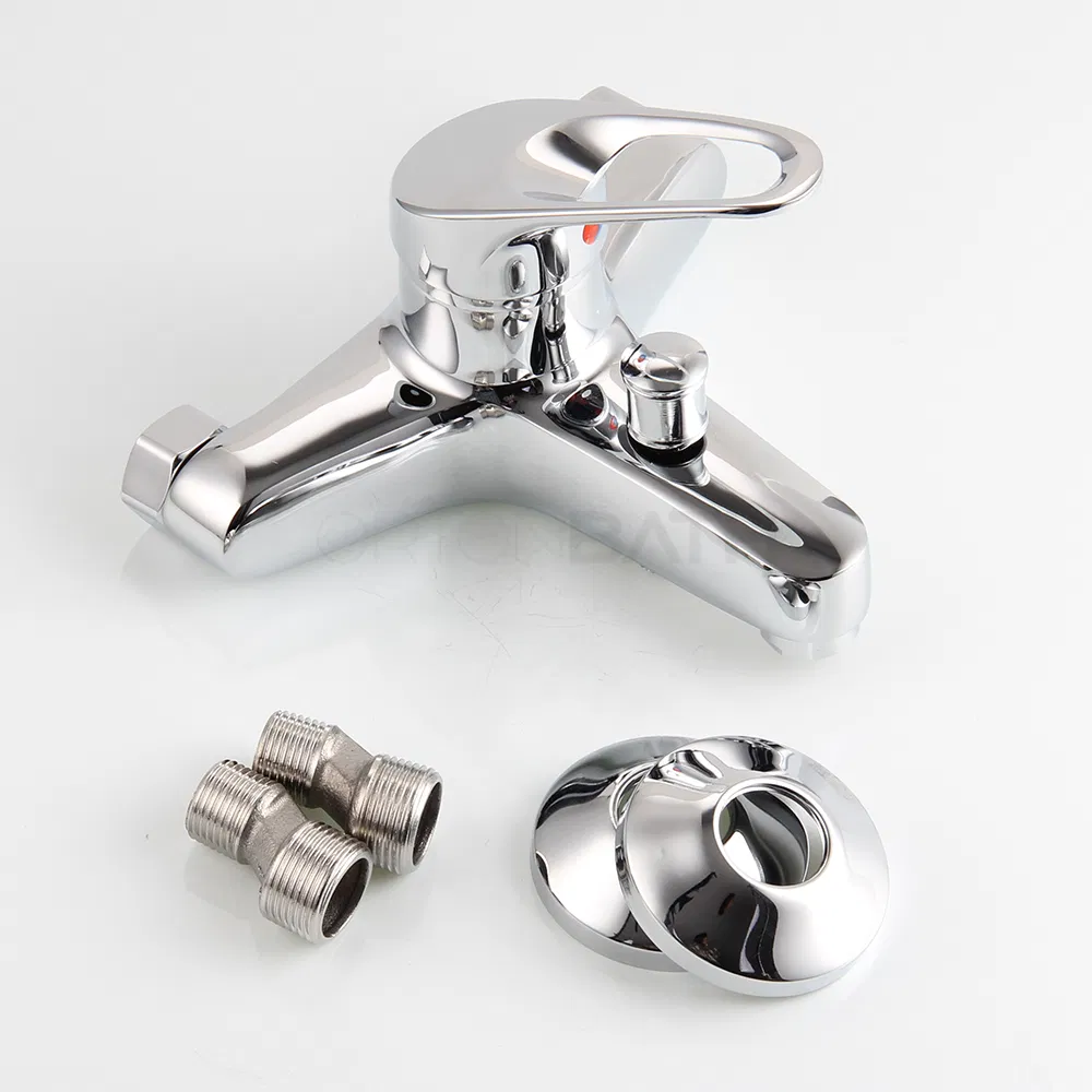Ortonbath High Quality Bathroom Shower Faucet Set Bathtub Brass Chrome Hot Cold Water Mixer Tap Copper Bath Mixer Taps