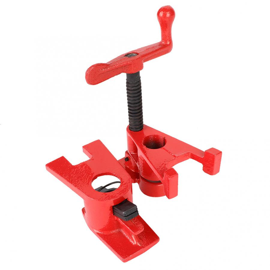 4 Set 26.5mm 3/4'' Quick Release Wood Gluing Pipe Clamp Heavy Duty Wide Base Iron Wood Metal Clamp Set Woodworking Workbench