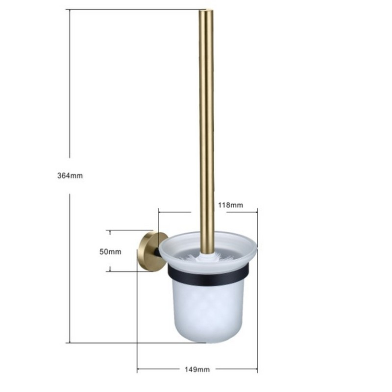 Держатель для ёршика из нержавеющей стали с силиконовой ручкой