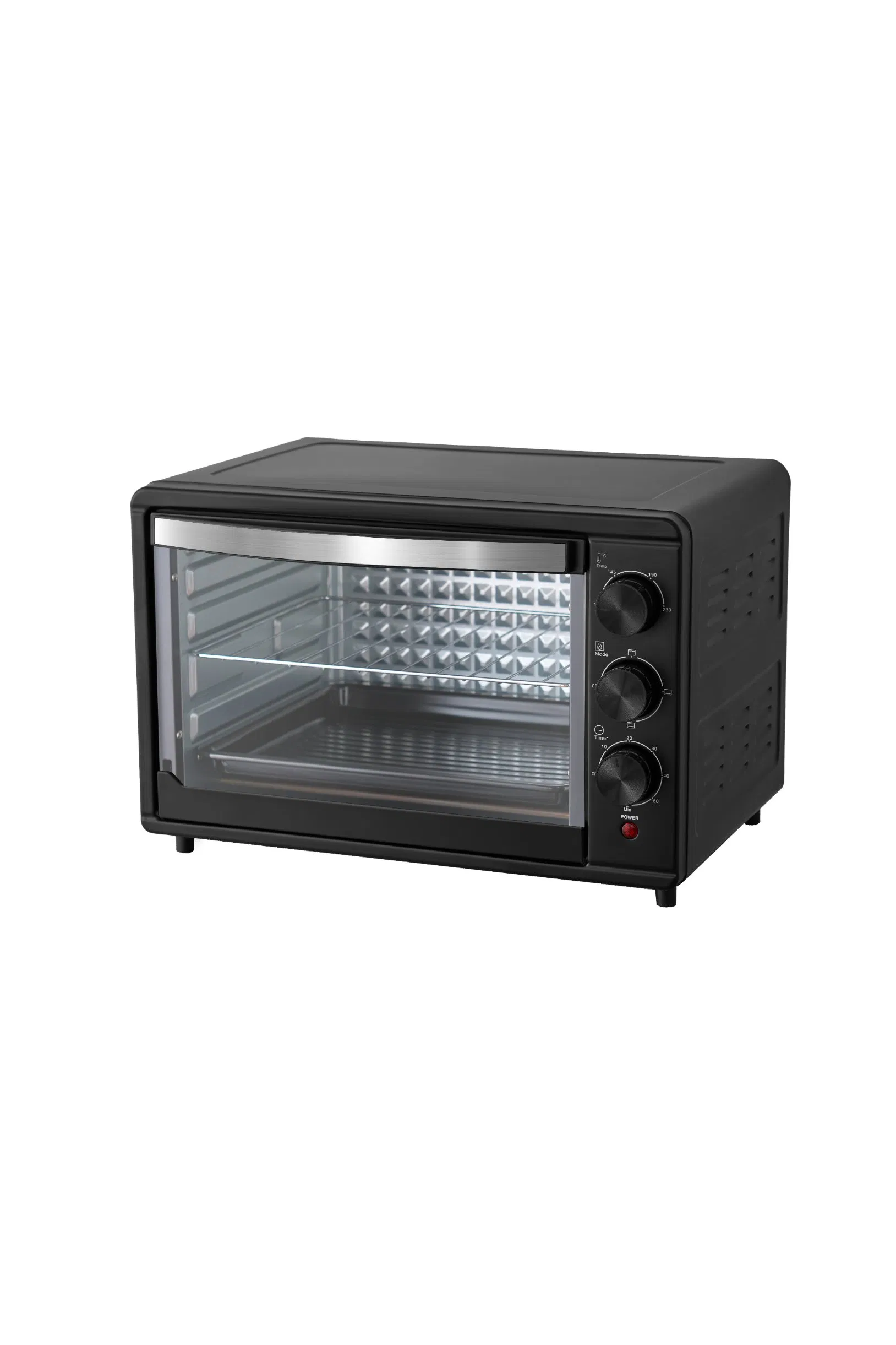 30L Electric Countertop Toaster Oven with 60mins Timer for Baking Broiling Toasting