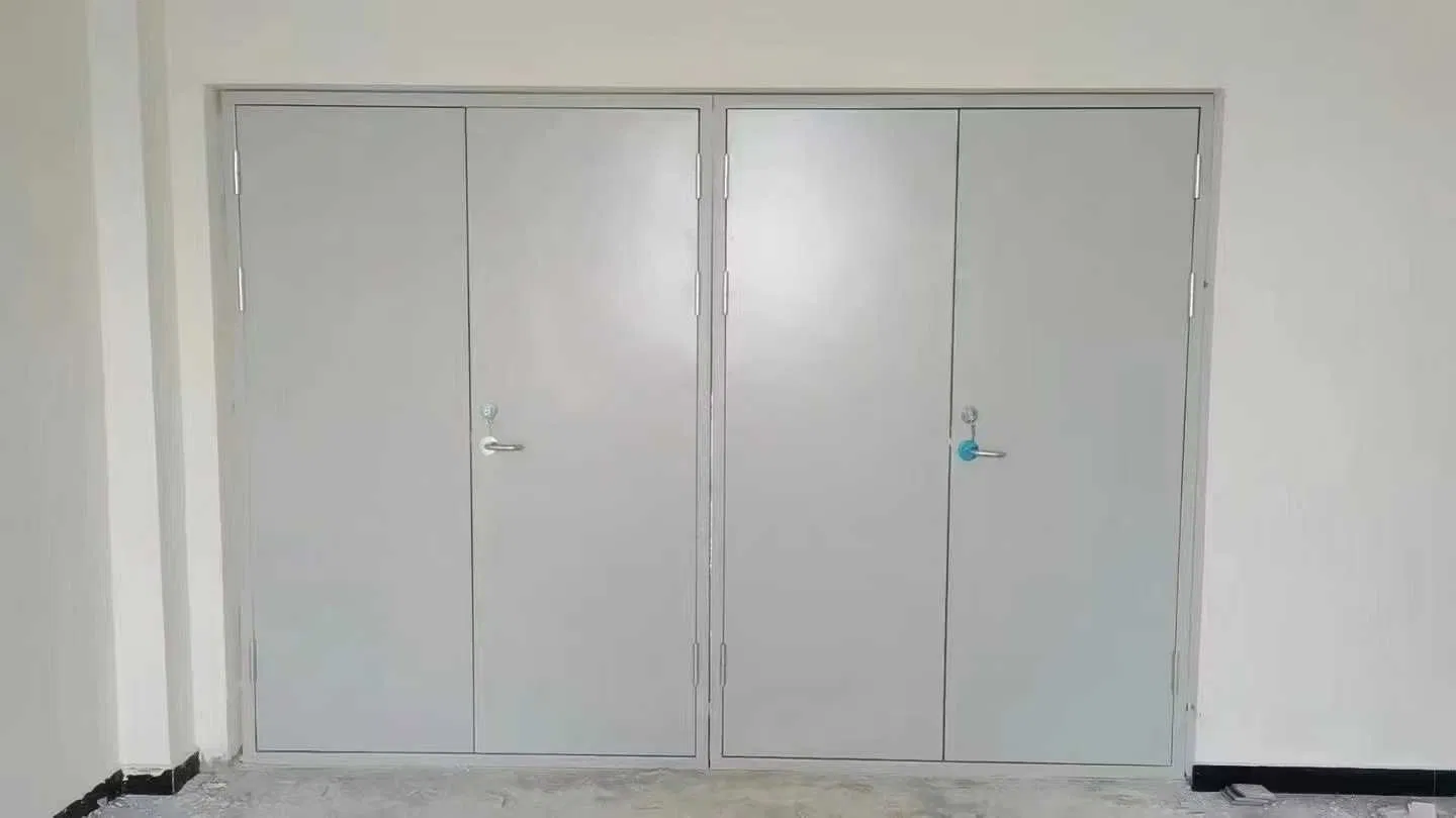 Durable Exit Fireproof Door with Window - Grade B Steel