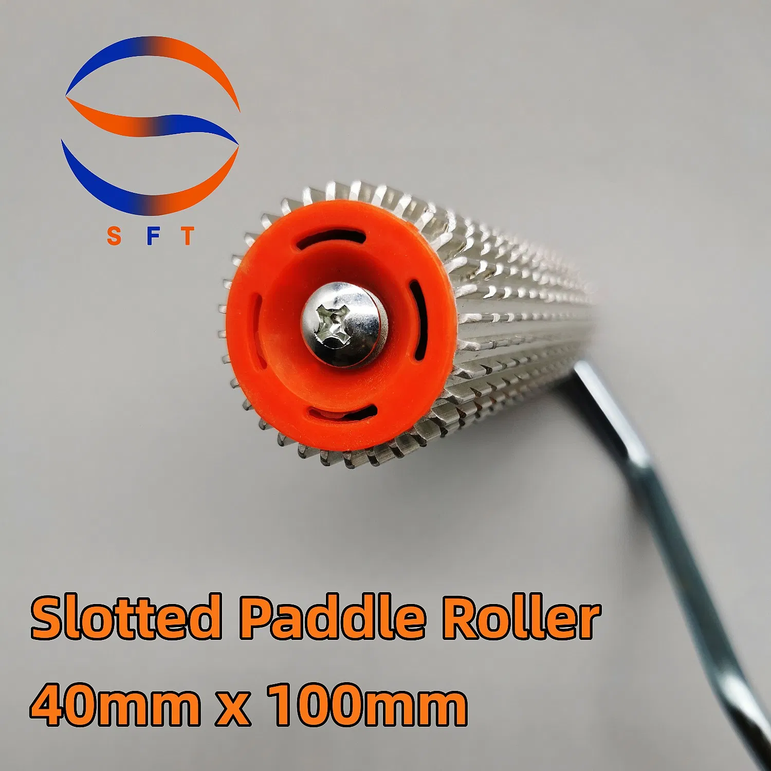 40mm Diameter Big Size Aluminium Slotted Paddle Rollers FRP Rollers