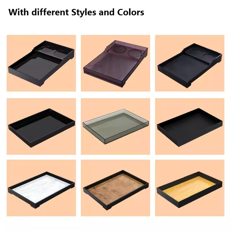 Custom Hotel Room Supplies Acrylic Products Storage Tray Consumables Toothpaste Holder Hotel Consumable Box Organization Factory Customized Custom Leather