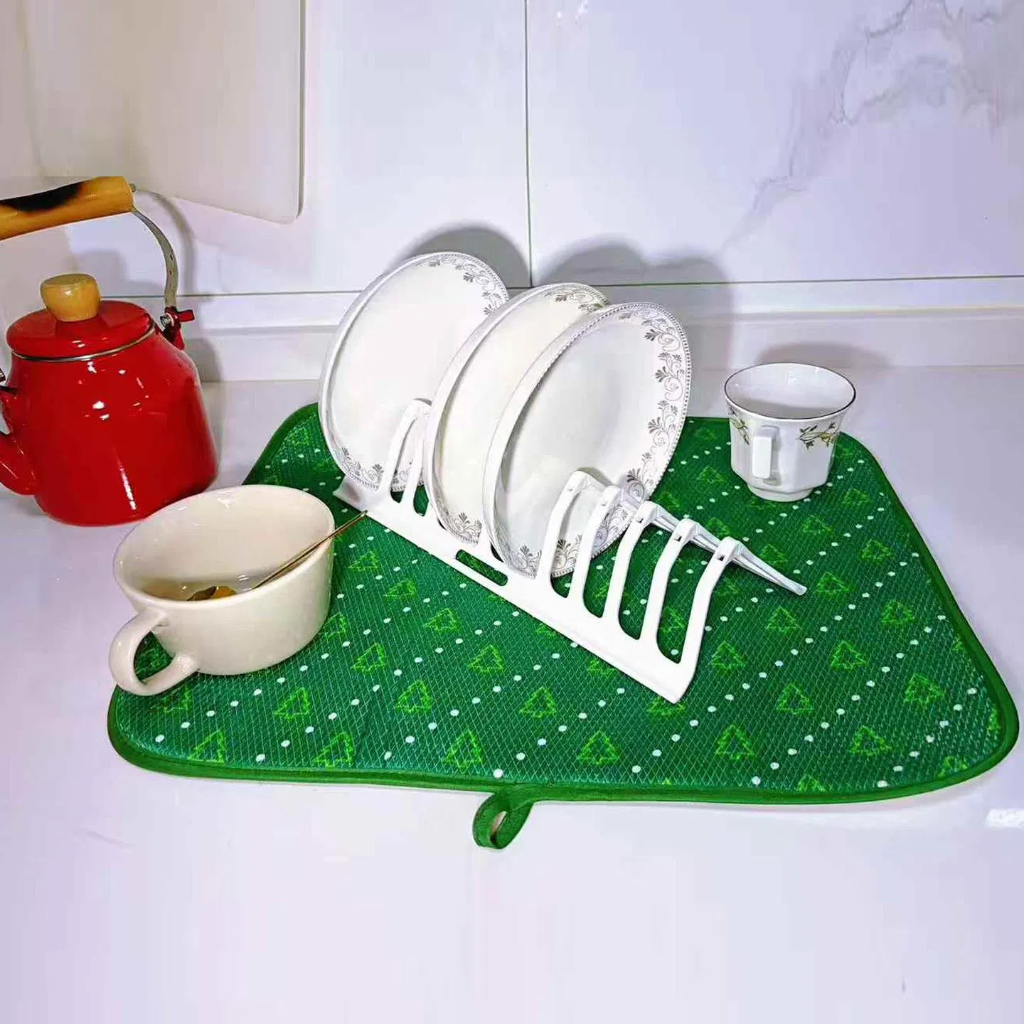Microfiber Folded Dish Drying Mat Absorbent