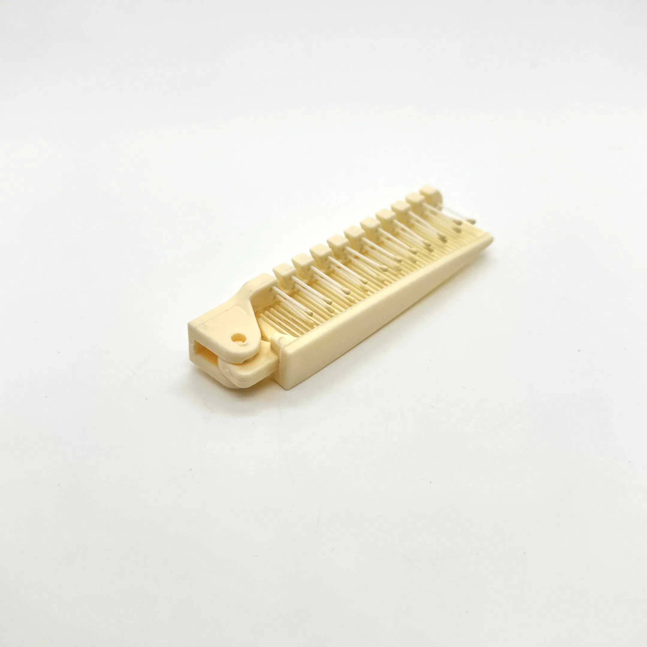 Beige Plastic Double Toothed Folding Comb 07