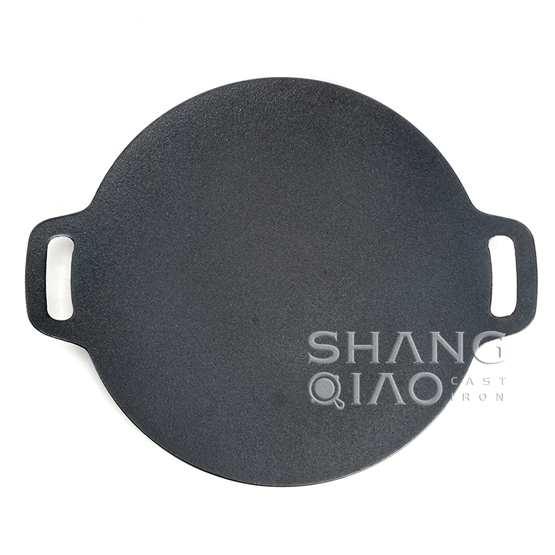 Чугунная сковорода для пиццы и блинов 28 см