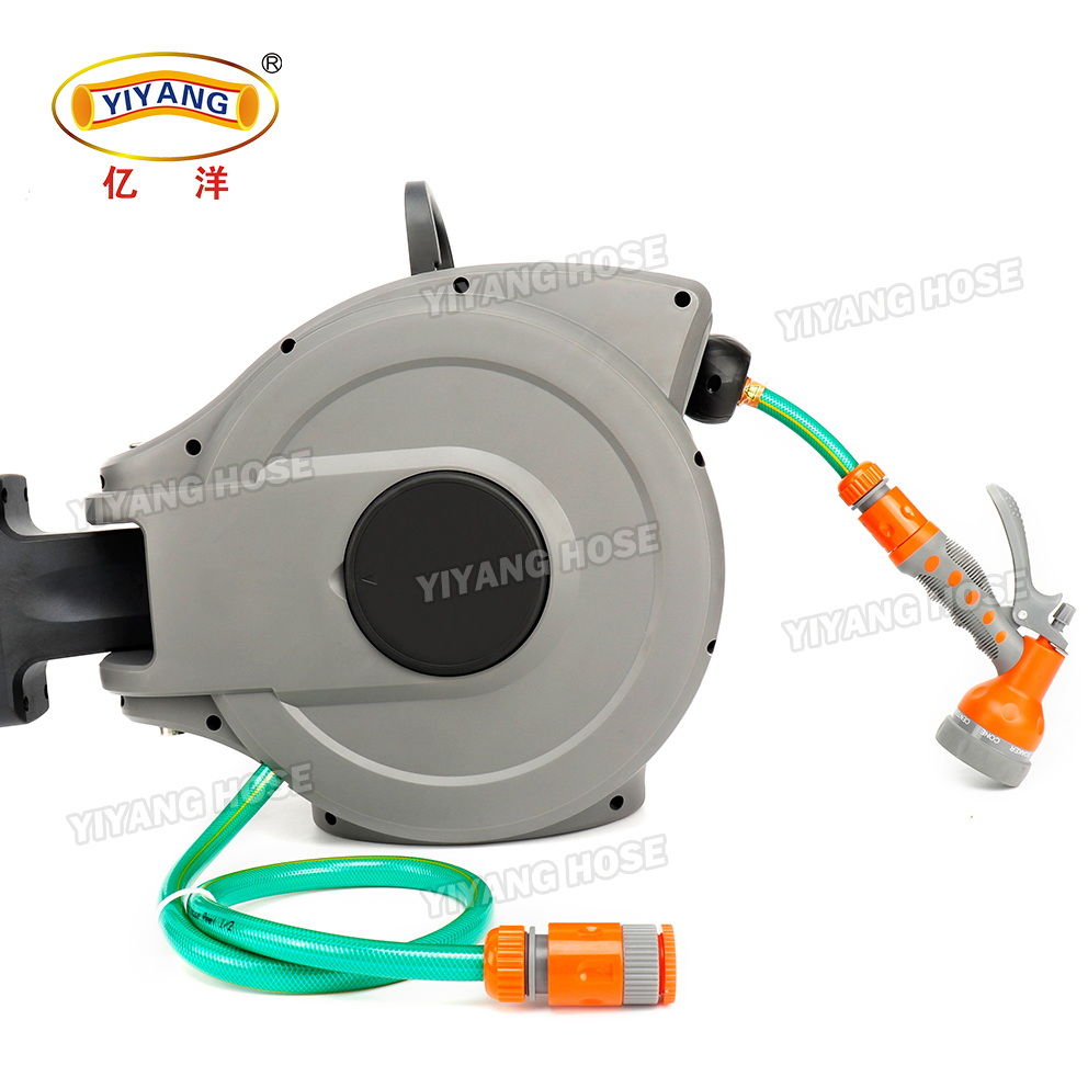 Efficient Retractable Auto Garden Hose Reel for 1/2 10m and 15m