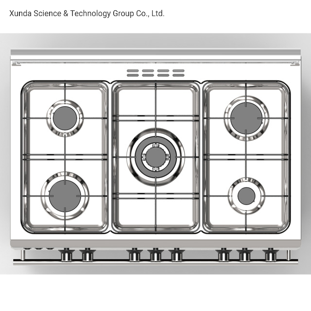 High Quality Xunda Electric Ovens Made in Turkey Glass Cover 5 Burner Gas Oven Top