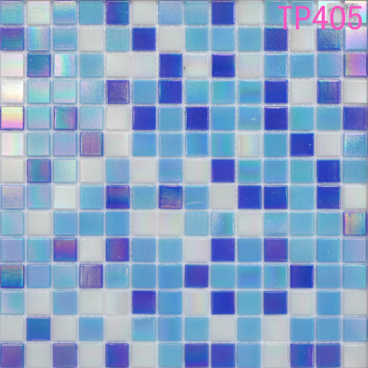 Мозаика из стекла Blue Iridium, 20x20 мм
