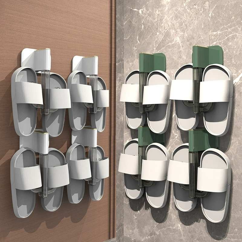 Creative Drainage Wall Mounted Shoe Rack Bathroom Slipper Storage Rack