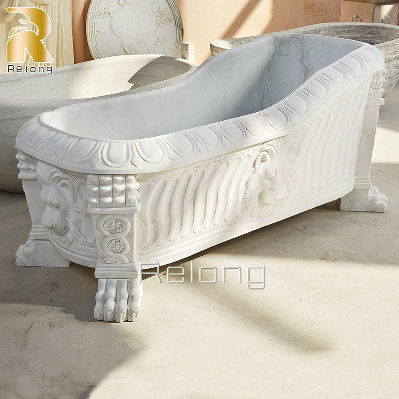 Индивидуальная мраморная ванна с головой льва