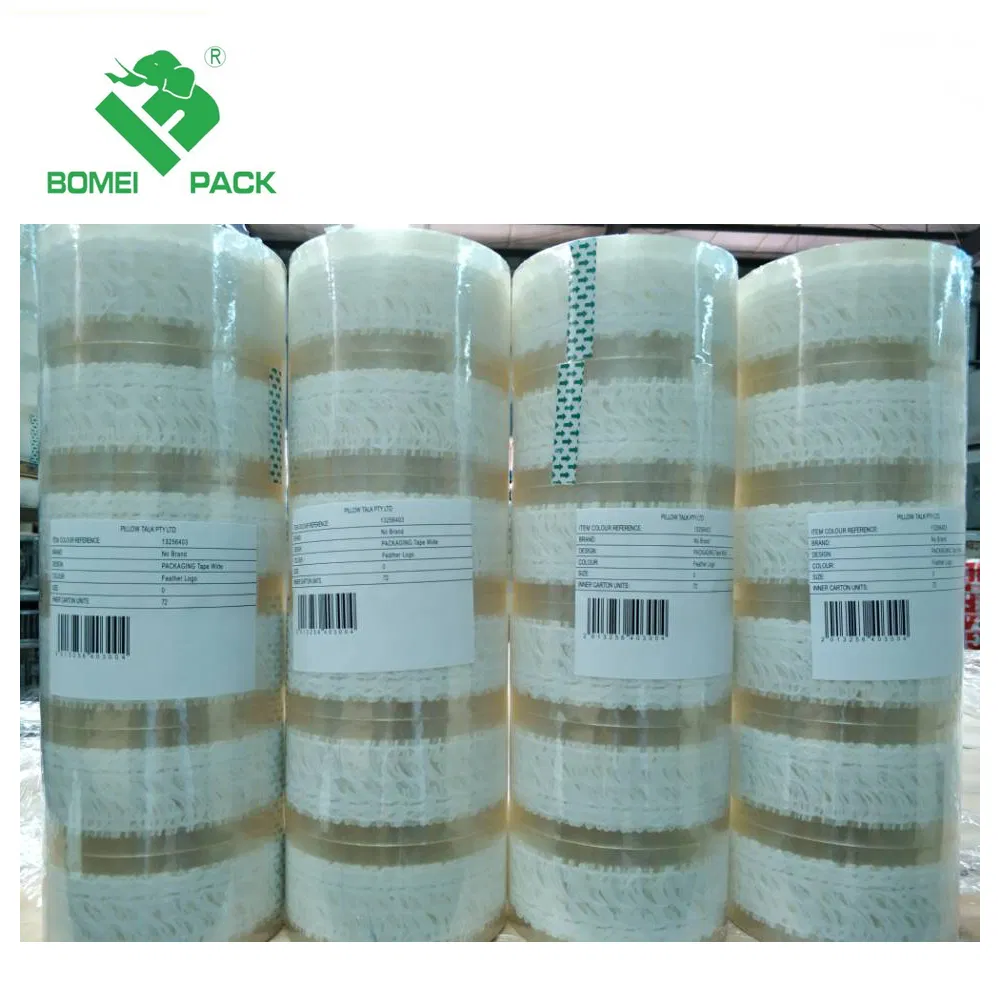 Strong Viscosity BOPP Packing Tape Custom Logo Printed Clear Sellotape