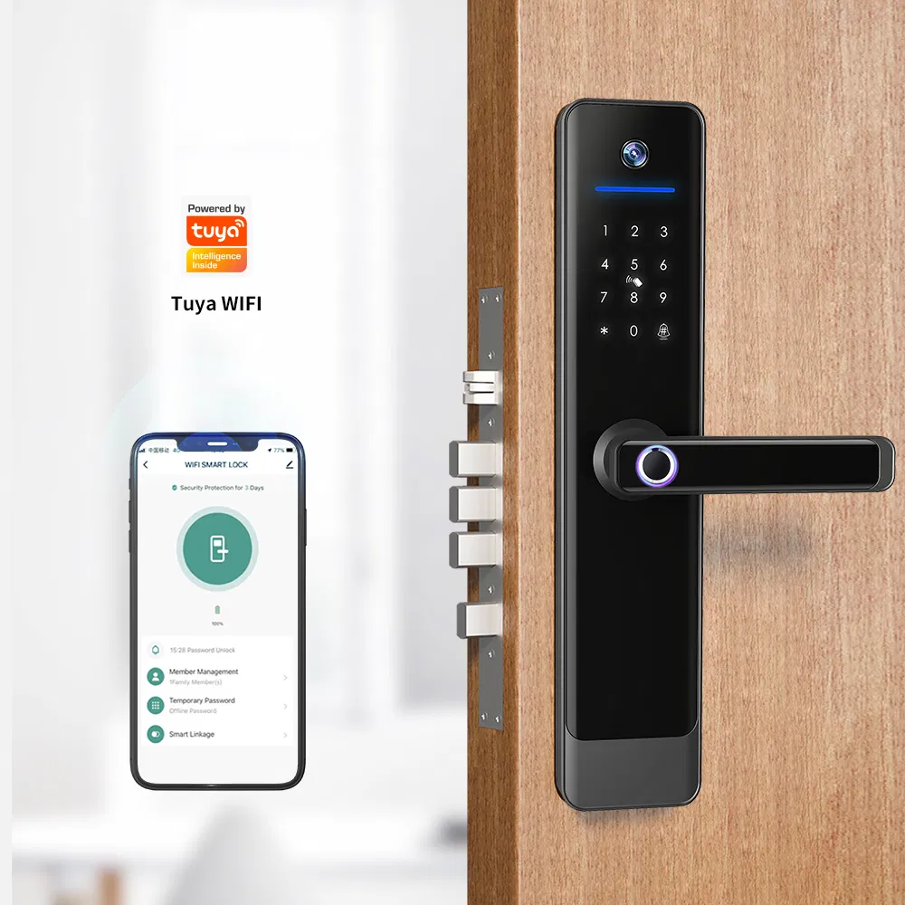 Guangdong Tuya Electronic Digital Sliding Handle Smart Door Lock with Camera