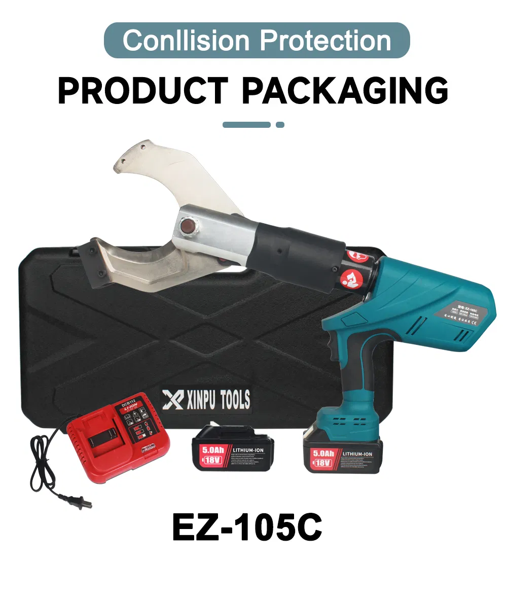 Ez-105c Open-Ended High Performance Battery Aluminum Cutting Best Power Underground Electric Hydraulic Cable Cutter Tool