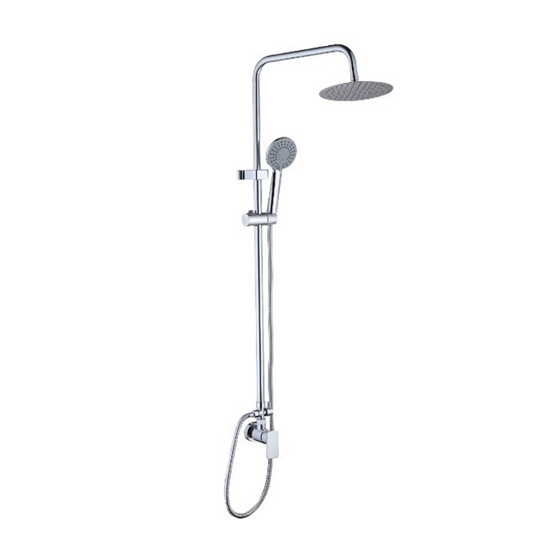Contemporary Dual-Handle Thermostatic Faucets Ceramic Valve Core Soft Spray Chrome Finish Modern Brass Bathroom Shower Set for Hotel Use