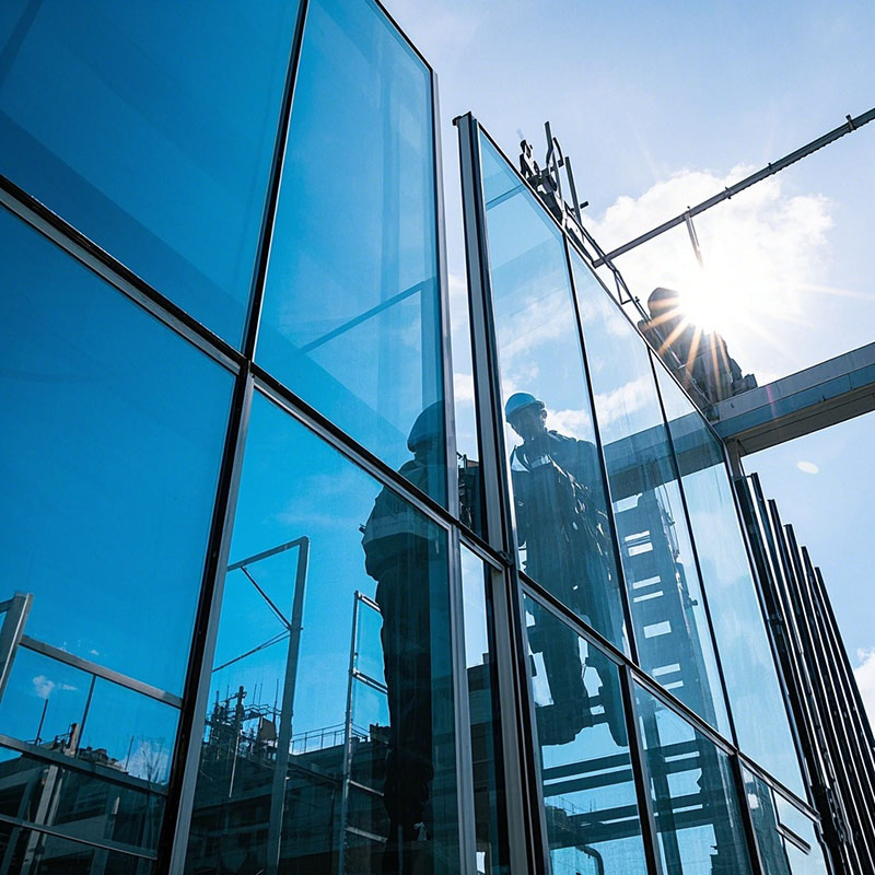 Energy Efficient Thmeral Break Aluminum Glass Curtain Wall for Modern Buildings