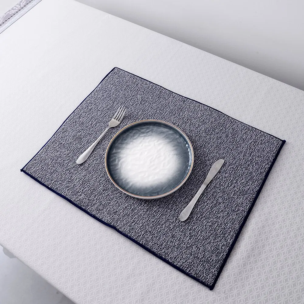 Kitchen Use Super Absorbent Polyester Black Dish Drying Mat