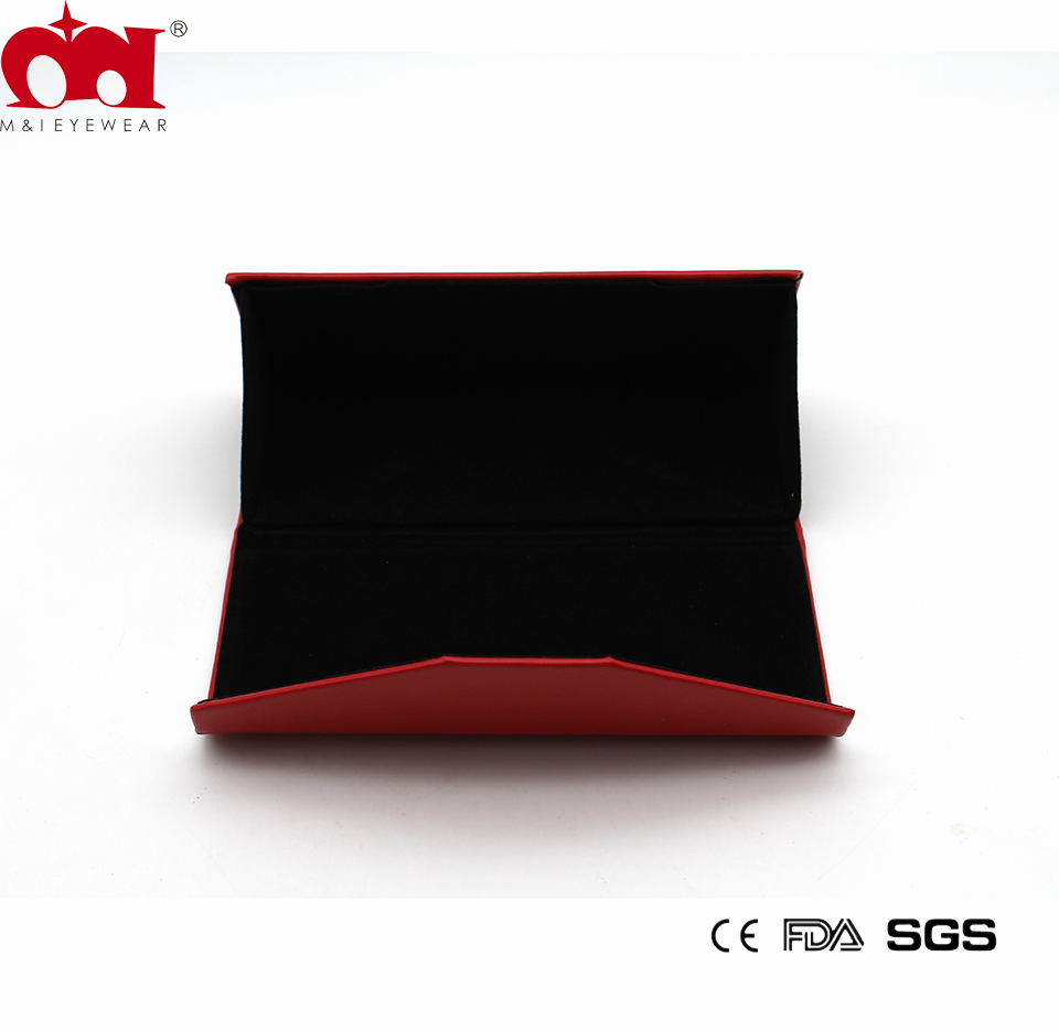 Designed Triangle Red Folder Optical Frame Case Fashion Sunglasses Box