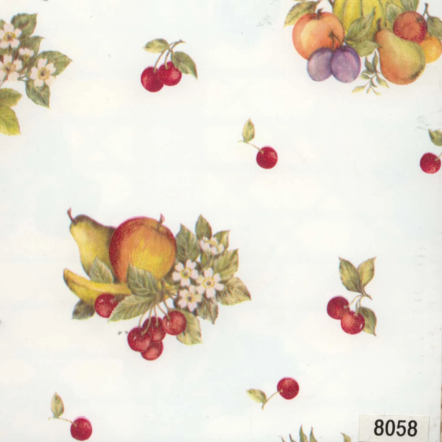 Octki Waterproof Elegant Fruits Printing PVC Self-Adhesive Bright Floral Wallpaper Desktop Background Decoration