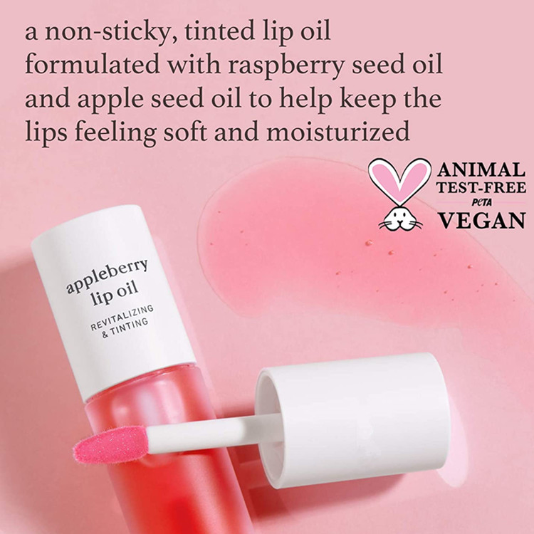OEM OEM Custom Korean Appleberry Lip Oil for Soothe Dry Lips