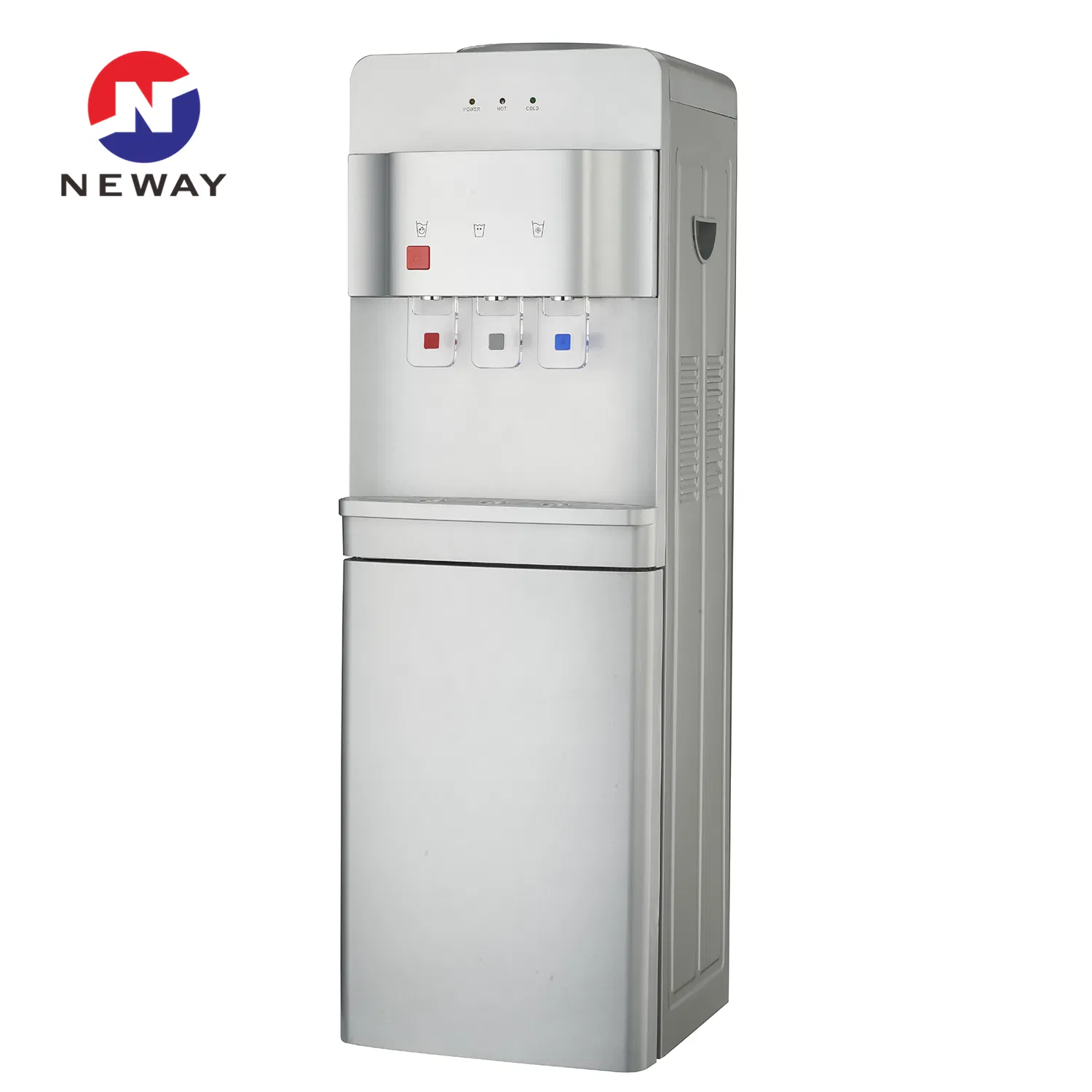 2021 New Design Hot and Cold Water Floor-Standing Water Dispenser with Three Pushing Taps