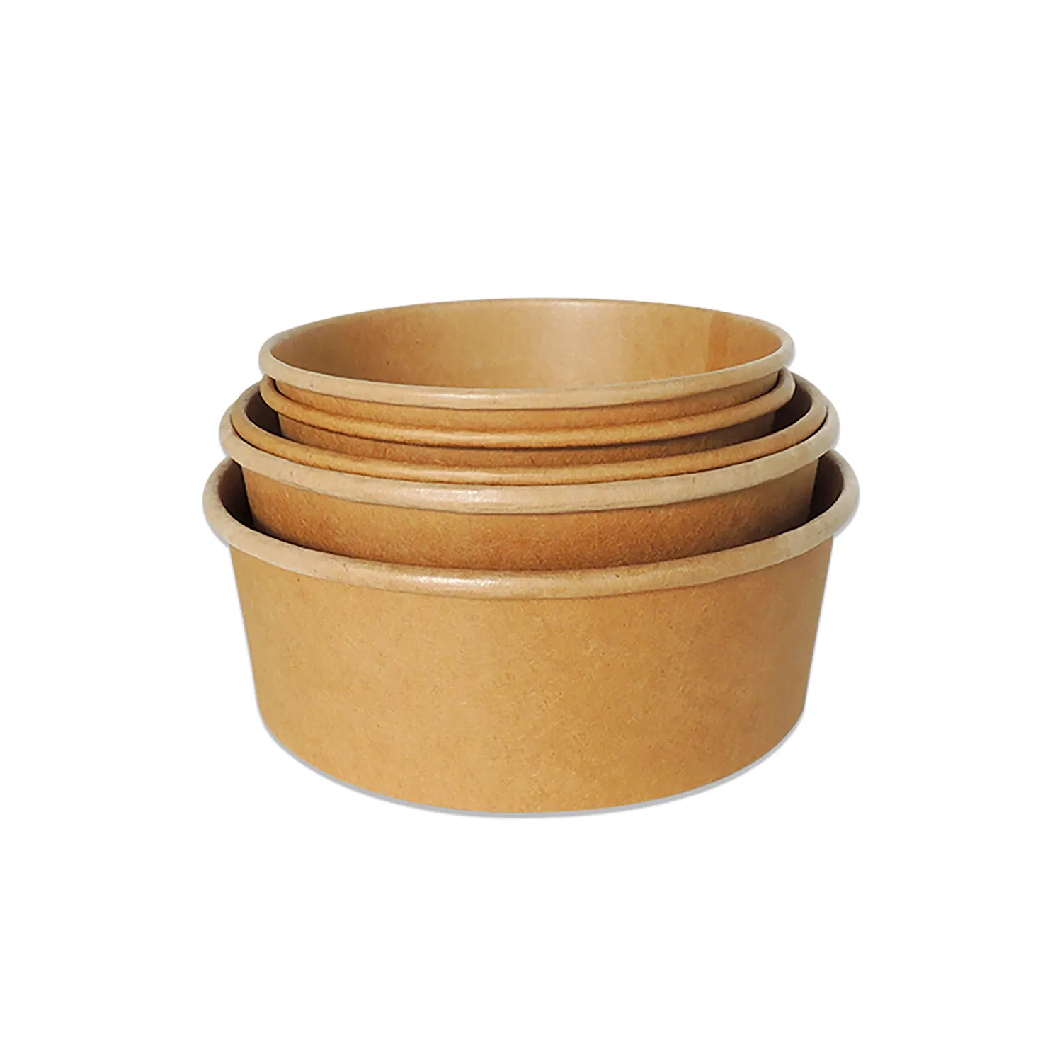 Multi-Size 850ml 900ml 1000ml 1300ml Tablewale Kraft Take Away Salad Bowl with Lid
