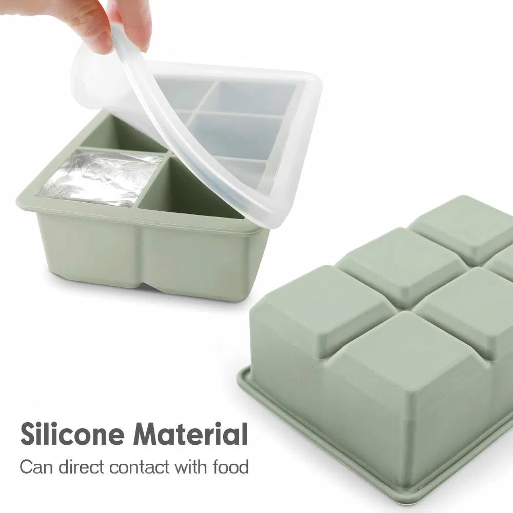 6 Grid Ice Luge Mold Silicone Ice Cube Trays Food Grade Silicone Mold for Ice Cube Making