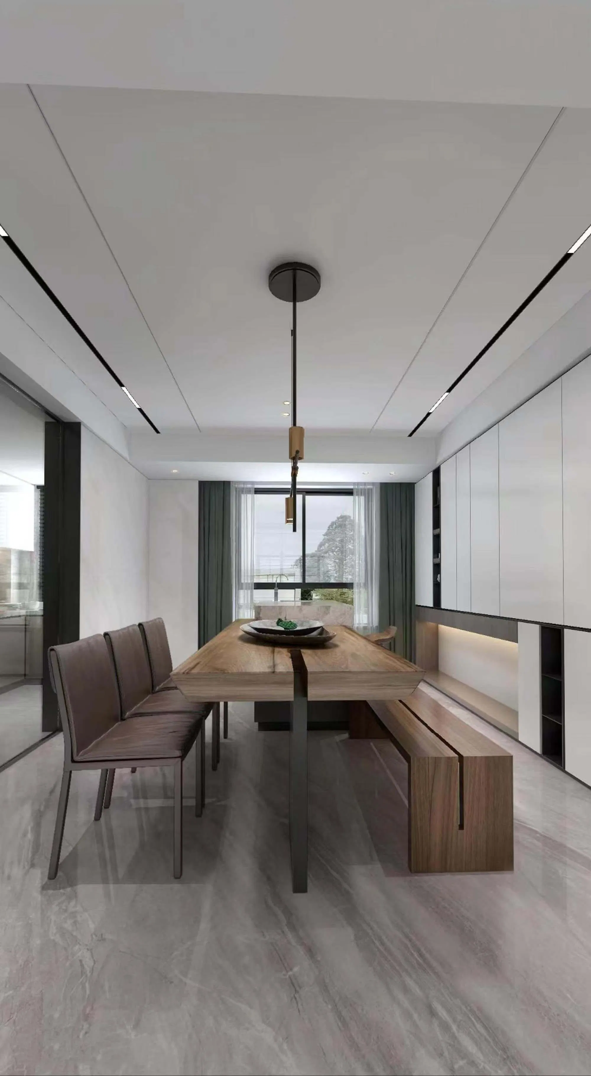 24*48" Luxury Grey Marble Looking porcelain Rustic Tile 6 Faces for Elegant Spaces Deco