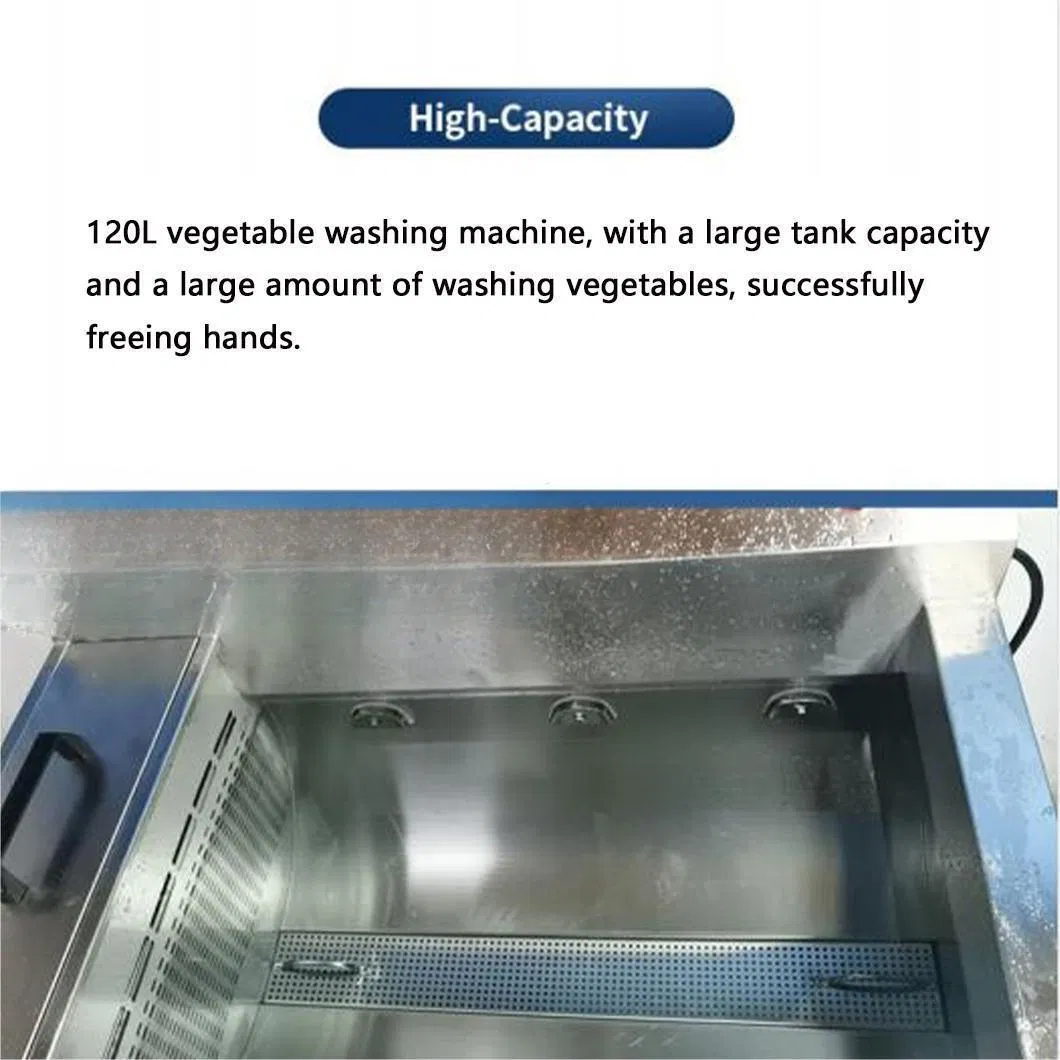 Commercial Kitchen Large Washing Capacity Hydroxyl Vegetable Fruit Washing Equipment
