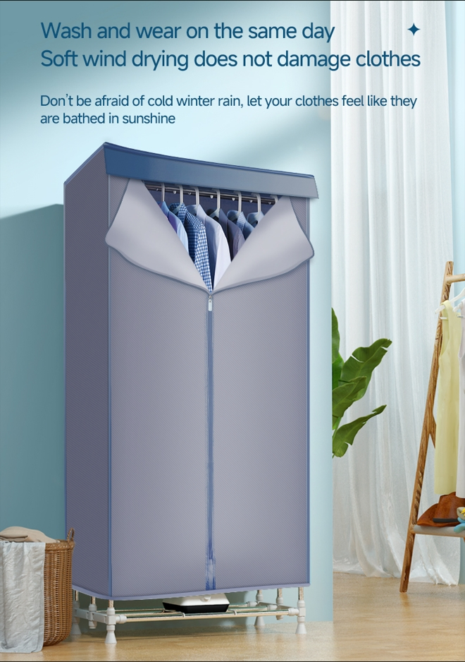 Smart 1200W Electric Clothes Dryer with Timable Knob Control
