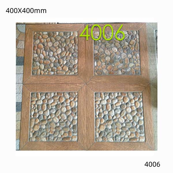 400X400 Cobble Stone Flooring Glazed Ceramic Tile for Garden