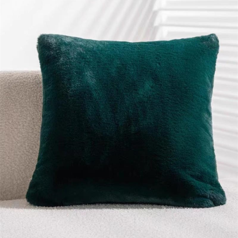 Polyester Fake Fur Cushion of Gift Pillowcase Sofa Cover Travel Pillow