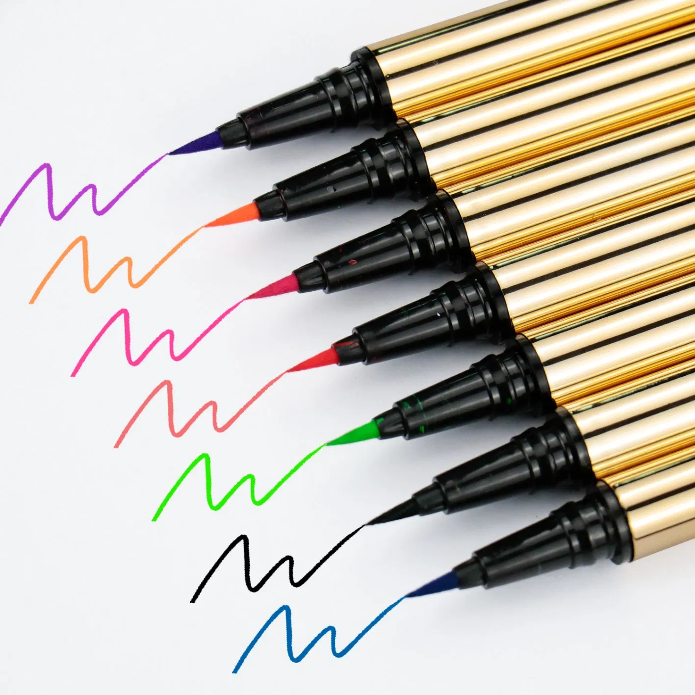 New Design 7 Colors Water Activated Liquid Eyeliner Waterproof Colored Private Label