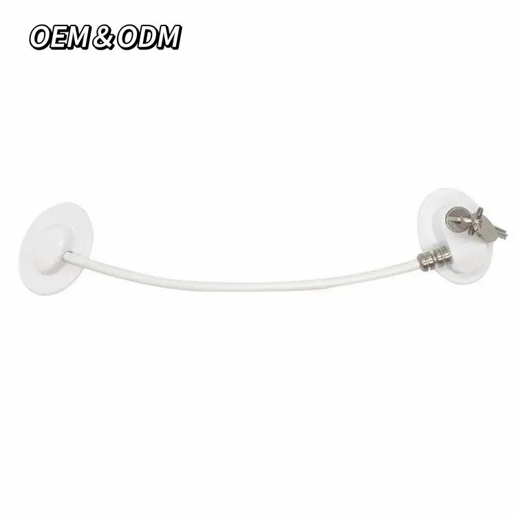 Spot Quick Delivery Zinc Alloy Refrigerator Lock for Kids White Black Refrigerator Lock Combination