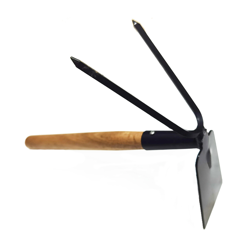 Garden Fork & Hoe W/Wood Handle