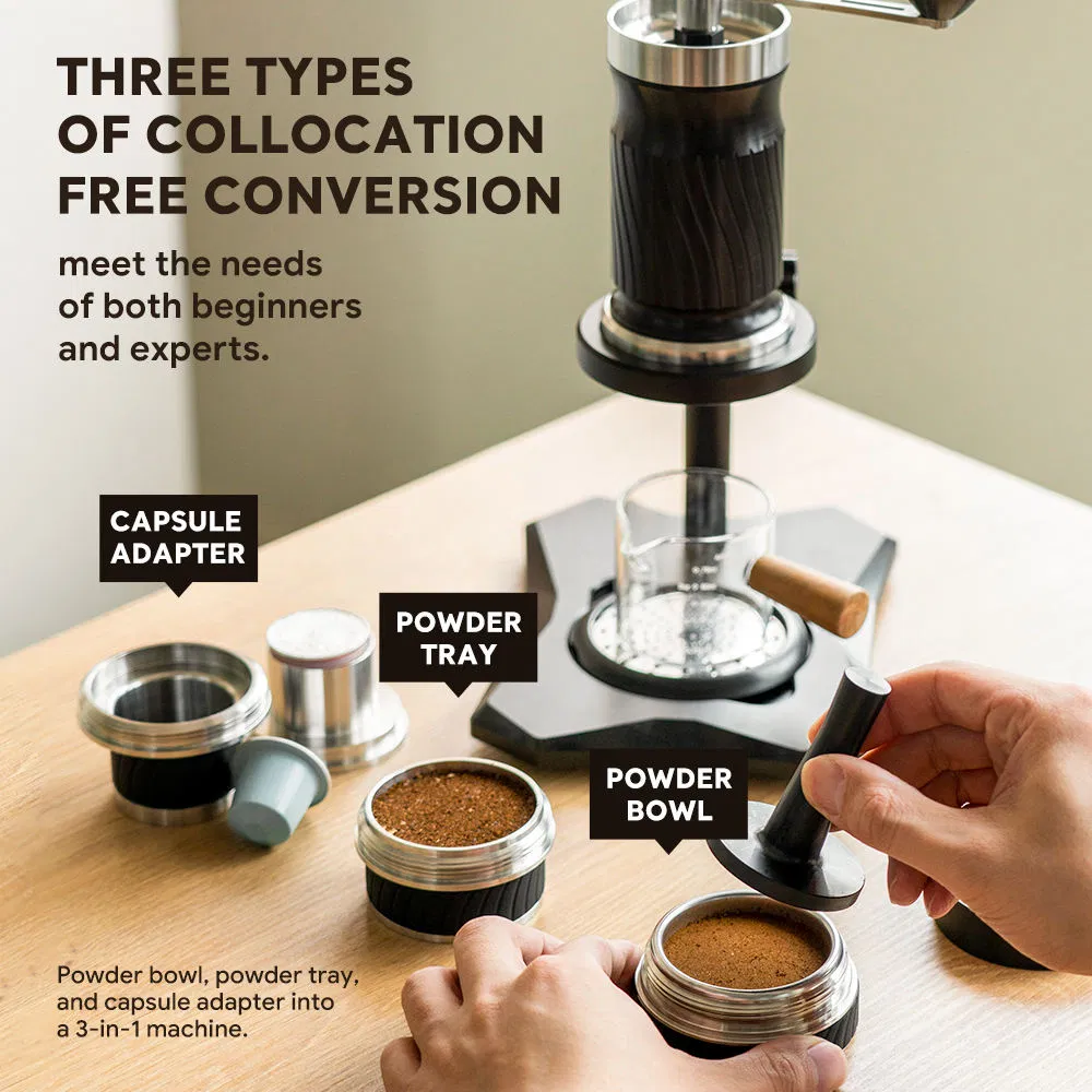 Manual Espresso Coffee Single Coffee Brewer 9~12 Bar Variable Pressure Extraction