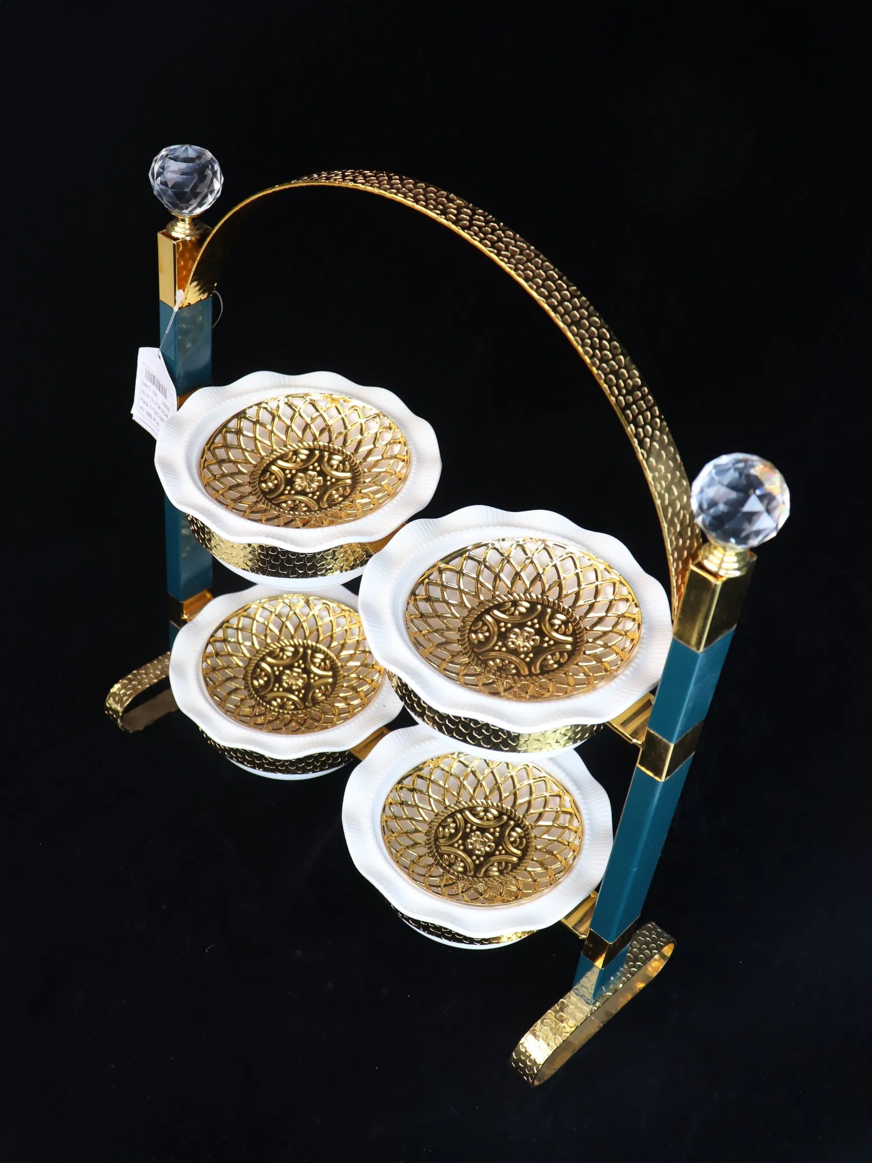 New High-End Gold-Plated Ceramic Fruit Tray