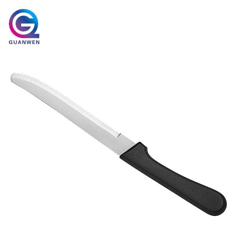 22cm Stainless Steel Steak knives with Black Polypropylene Handle