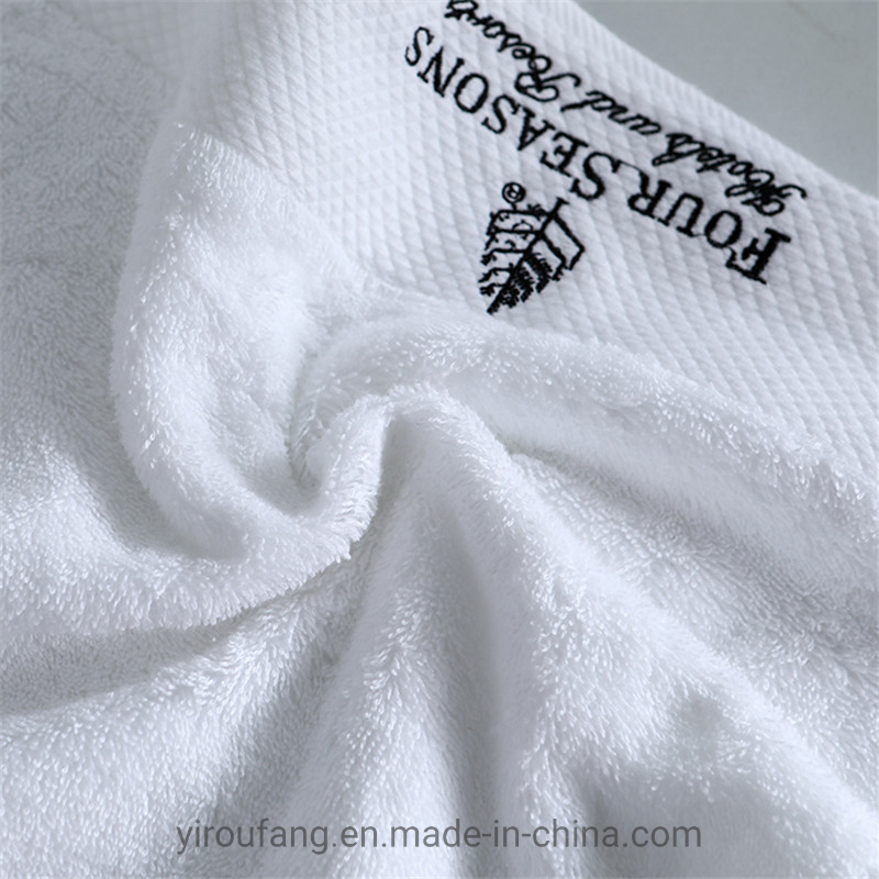 Floor 32s Jacquard Foot Custom Disposable White SPA Travel Bathroom Shower Turkish Hand Terry Face Hotel Bath Towel 100% Cotton