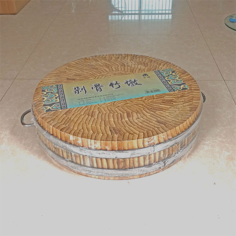 Разделочная доска из бамбука, круглая, торцевая