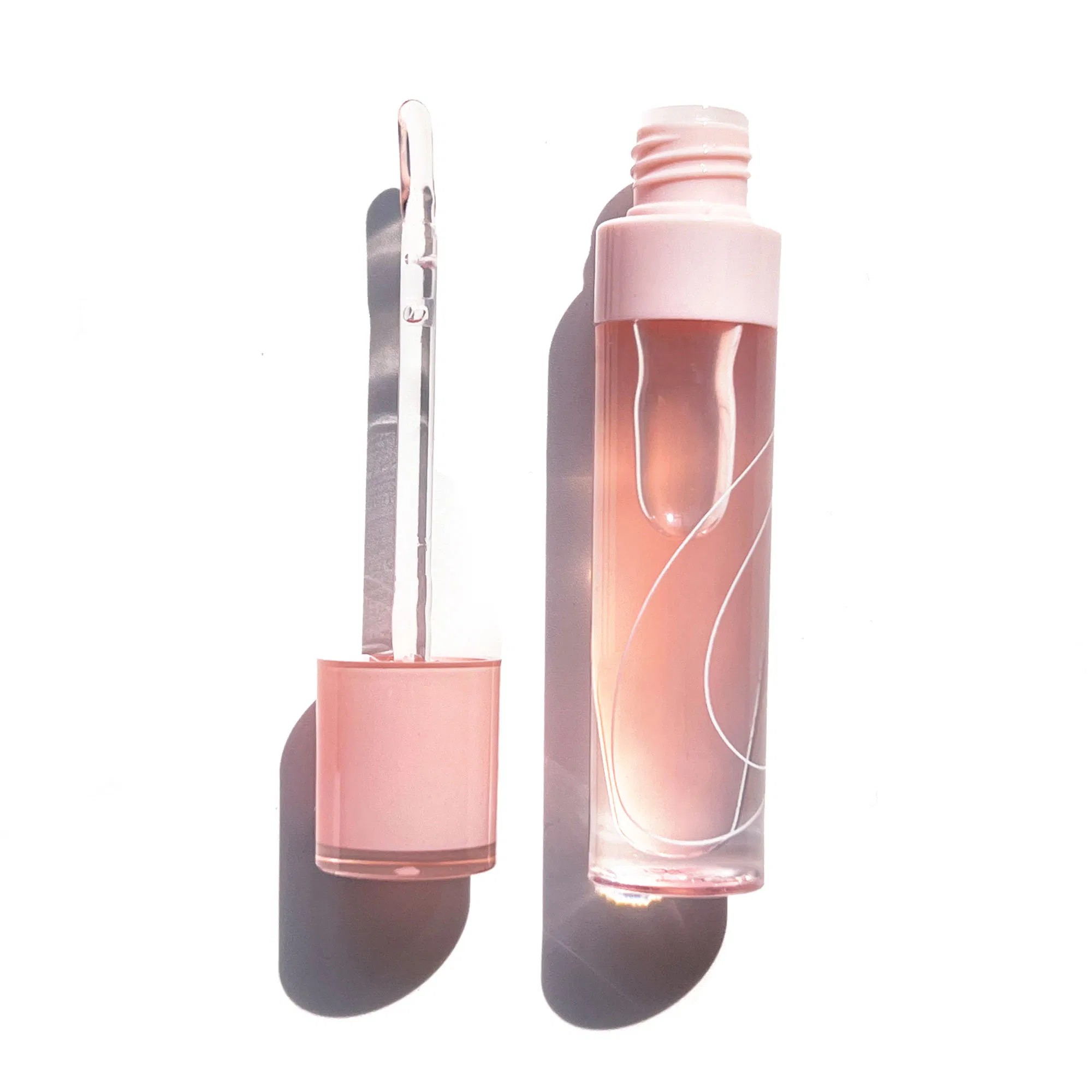 6.5ml Cute Lipgloss with Screw Cap Clear Round Lip Oil Container, Silk Screen Printing